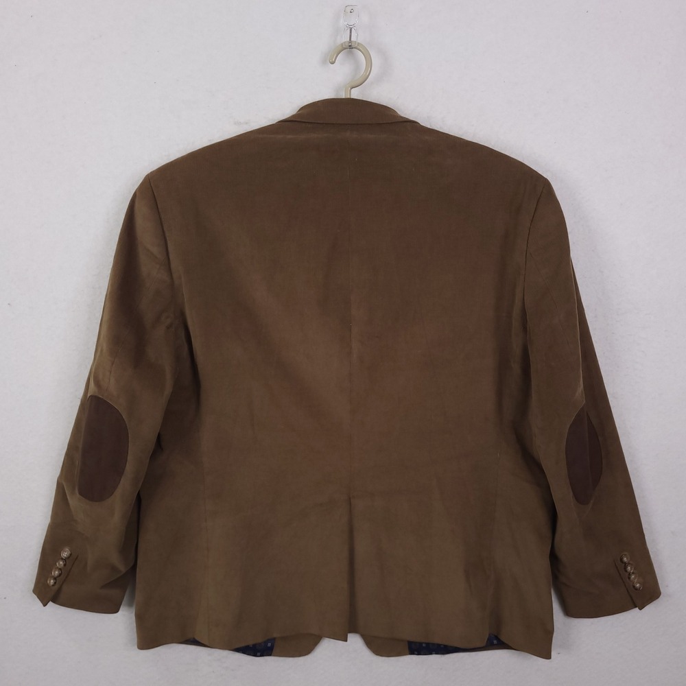 Lauren Ralph Lauren Corduroy Blazer Mens 48R Brown Elbow Patch Sport Coat